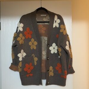 Floral chunky sweater